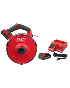 MLW2873A-22 image(1) - Milwaukee Tool M18 FUEL Angler 120' Steel Pulling Fish Tape Kit