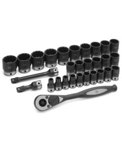 Grey Pneumatic 1/2" Drive 29 Piece Metric Duo-Socket Set - 12 Point