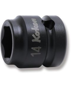 KKN14401MS-14 image(0) - Ko-ken USA 14401MS-14 1/2 Sq. Dr. Socket 14mm 6 point Length 25mm Thin walled