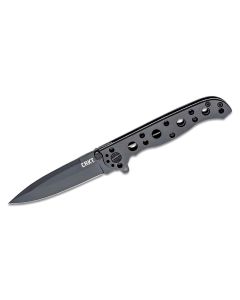 CRKM16-01KS image(0) - CRKT (Columbia River Knife) M16-01KS 8Cr14MoV EDP Plain Blade Folding Knife with Frame Lock Stainless Steel Handle - Black