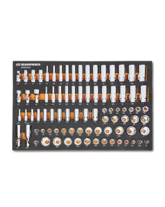 KDTGWMSSKT38SAE image(0) - GearWrench 85 Piece 3/8" Drive Master SAE Socket Set in Foam Storage Tray