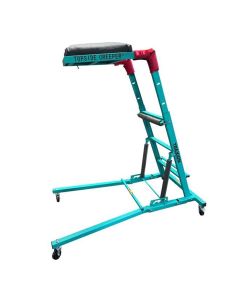 Traxion 3-106 Quality Economy Topside Creeper - Aqua with Expanded Metal Steps and Velcro Stomach Pads with Tool Loops