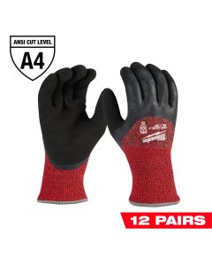 Milwaukee Tool 12-Pack Cut Level 4 Winter Dipped Gloves - XL