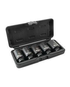TIT42806 image(1) - TITAN 5 pc. 1/2 in. Dr Deep Impact Socket Set