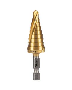 Klein Tools 9-Step Drill Bit, Double-Fluted, 1/4-Inch to 3/4-Inch