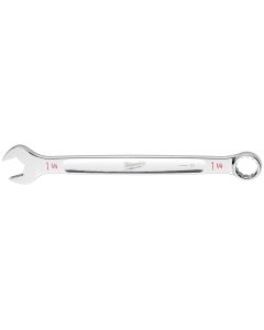 MLW45-96-9438 image(1) - Milwaukee Tool 1-1/4" SAE Combination Wrench, 12-Point, Steel, Chrome, Ergonomic, I-Beam Handle