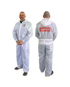 SAT530050W image(0) - SATA Spray Equipment  Dan-Am 530050W Paint Suit, X-Small, White, Elastic Waist