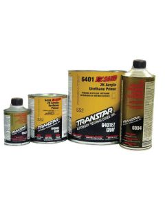 Transtar Autobody Products 6937 2K EZ Sand Acrylic Urethane Primer, 1/2 pt Can, Clear, 4:1:1 Mixing, 511 sq-ft/gal Coverage