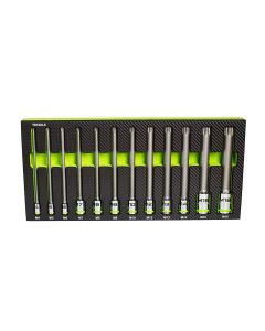 GETTS12XLS image(0) - Grip Edge Tools 12-PC RPT 1/4, 3/8 & 1/2" Drive Extra-Long Triple Square Bit Socket Set