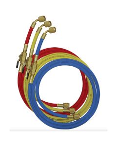Mastercool CHARGING HOSES W/BUILT-IN MANUEL SHUT-OFF VALVE