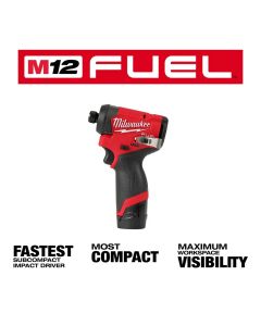 MLW3453-22 image(2) - Milwaukee Tool M12 FUEL 1/4" Hex Impact Driver Kit