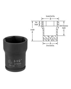GRE3788D image(1) - Grey Pneumatic 3/4" Drive x 2-3/4" Deep Truck Pinion Locknut  Socket