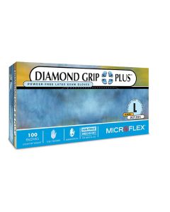 Microflex DIAMOND GRIP PLUS LATEX GLOVES XS 100PK