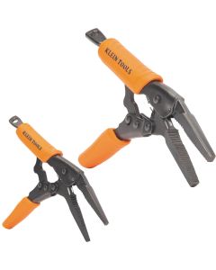 Klein Tools Locking Pliers Set, Curved Jaw 10-Inch, Long Nose 6-Inch, 2-Piece