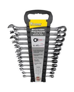 TIT17364 image(0) - TITAN 13-PC SAE REVERSIBLE RATCHETING WRENCH