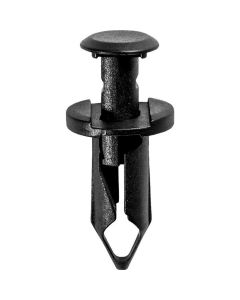 AVCAP17222 image(0) - AUVECO AP17222 Push-Type with Closed End Retainer, 15 mm Dia Head x 20 mm L Stem x 8 mm Hole, Nylon, Black