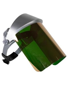 Oberon Face Shield with Ratcheting Headgear - Heat Reflective - Window: Green Gold Anti-Fog