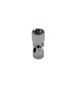 VIM TOOLS 7/16 Inch Universal Joint Shallow Chrome Socket - 1/4 Inch Drive
