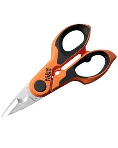 KLE2100FO image(0) - Klein Tools Compact Cable Stripping Electrician Scissors, 6-Inch
