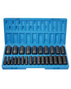 GRE1726MD image(1) - Grey Pneumatic 26 PC 1/2" DR 12 PT DEEP LENGTH METRIC SET