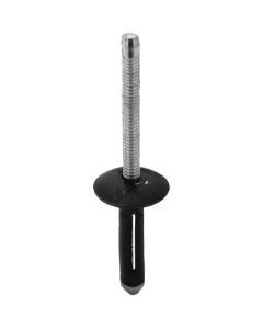AUVECO 19263 Split-Type Rivet, 1/4 in Dia x 3/16 to 3/8 in Grip Range, Aluminum Rivet/Mandrel, Black