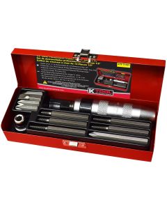KTI71701 image(0) - K Tool International Impact Driver Set Professional 12 Piece 1/2 Inch Drive
