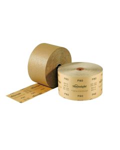 SUA22208 image(0) - Sunmight USA Corporation Gold 22208 Open Coated Sheet Roll, 2-3/4 in W x 25 yd L, P120 Grit, Premium Aluminum Oxide Abrasive