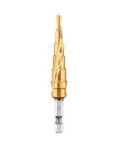 DEWALT 3/16" - 1/2" IMPACT READY Titanium Nitride Coating Step Drill BIt