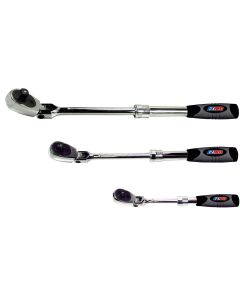 EZRMR482FL image(1) - E-Z Red 3 Piece Locking Flex Head/Extenable Ratchet set