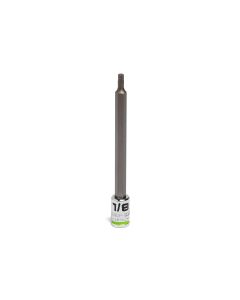 GETHAS12L image(0) - Grip Edge Tools 1/8" 1/4" Dr Long RPT Hex bit socket