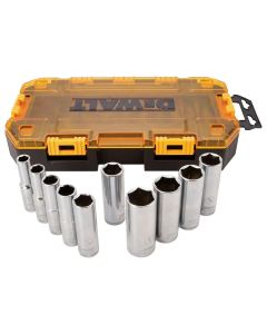 DEWALT Drive Socket Set, SAE, 1/2-Inch Drive, 10-Piece