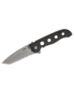 CRKM16-12Z image(0) - CRKT (Columbia River Knife) M16-12Z AUS 8 Bead Blast Triple Point Serrationswith  Blade Folding Knife with Liner Lock Glass-Reinforced Nylon Handle - Black/Silver