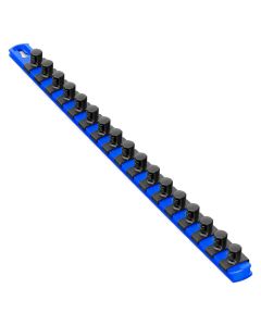 ERN8405 image(1) - Ernst Mfg. 18&rdquo; Socket Organizer and 17 Twist Lock Clips - Blue - 1/2&rdquo;