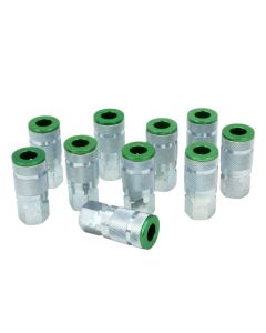 Milton Industries ColorFit Couplrs,A-style Green,1/4" FNPT