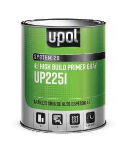 UPO2251 image(0) - U Pol Products SYSTEM 20 National Rule 4:1 High Build Primer - 1 Liter Tin - Gray