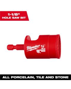 MLW49-56-0518 image(0) - Milwaukee Tool  1-1/8 Inch Diamond Max Hole Saw Bit
