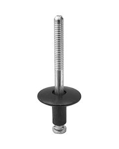 AUVECO 18167 Rivet, 1/4 in Dia x 3/32 to 9/64 in Grip Range, Aluminum Rivet/Steel Mandrel, Black