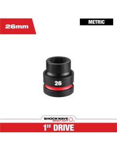 MLW49-66-6591 image(0) - Milwaukee Tool SHOCKWAVE&trade; Impact Duty 1" Drive 26MM Standard 6 Point Socket