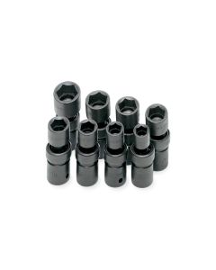 S K Hand Tools SOCKET SET IMPACT FLEX 1/2IN. DR 8PC SAE STD 6 PT
