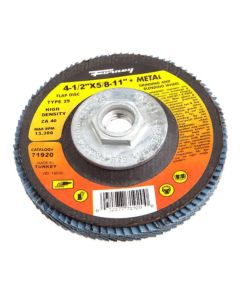 FOR71920 image(3) - Forney Industries Flap Disc, High Density, Type 29, 4-1/2 in x 5/8 in-11, ZA40