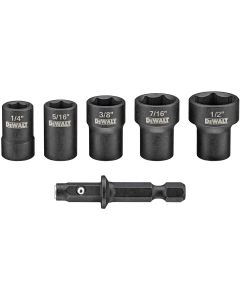 DWTDWADND-5 image(2) - DEWALT Nut Driver Set, Detachable, 5-Piece (Dwadnd5)