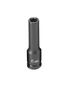 GRE906MDG image(1) - Grey Pneumatic 1/4" Drive x 6mm Magnetic Deep Socket