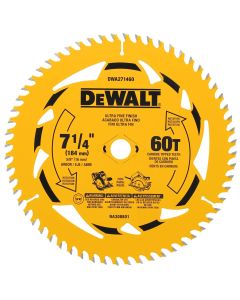 DWTDWA271460B10 image(0) - DEWALT 7-1/4 in. 60T Circular Saw Blade