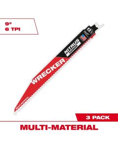 Milwaukee Tool 9 Inch WRECKER with NITRUS CARBIDE Blades - 3 Pack