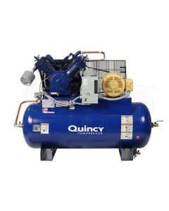 QAC2153D12HCA23M image(0) - Quincy Compressors 15 HP 120 Gallon Two-Stage Horizontal 230V 3PH MAX Air Compressor - Model 4153D12HCA23M