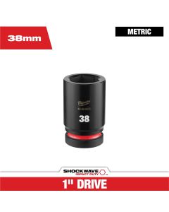 MLW49-66-6631 image(0) - Milwaukee Tool SHOCKWAVE&trade; Impact Duty 1" Drive 38MM Deep 6 Point Socket
