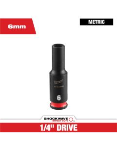 Milwaukee Tool SHOCKWAVE&trade; Impact Duty 1/4" Drive 6MM Deep 6 Point Socket