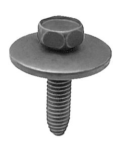 AVCAP12066 image(0) - AUVECO AP12066 Hex Head Sems CA Point Body Bolt, M6 - 1 Screw x 25 mm L x 10 mm Across Flats, Phosphate