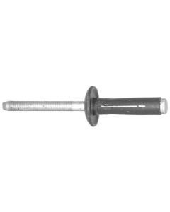 AVC19516 image(0) - AUVECO 19516 Split-Type Rivet, 1/4 in Dia x 3/64 to 1/4 in Grip Range, Aluminum Rivet/Mandrel, Black