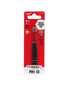 Milwaukee Tool SHOCKWAVE Impact Duty 3-1/2" PH1 Bit 2PK